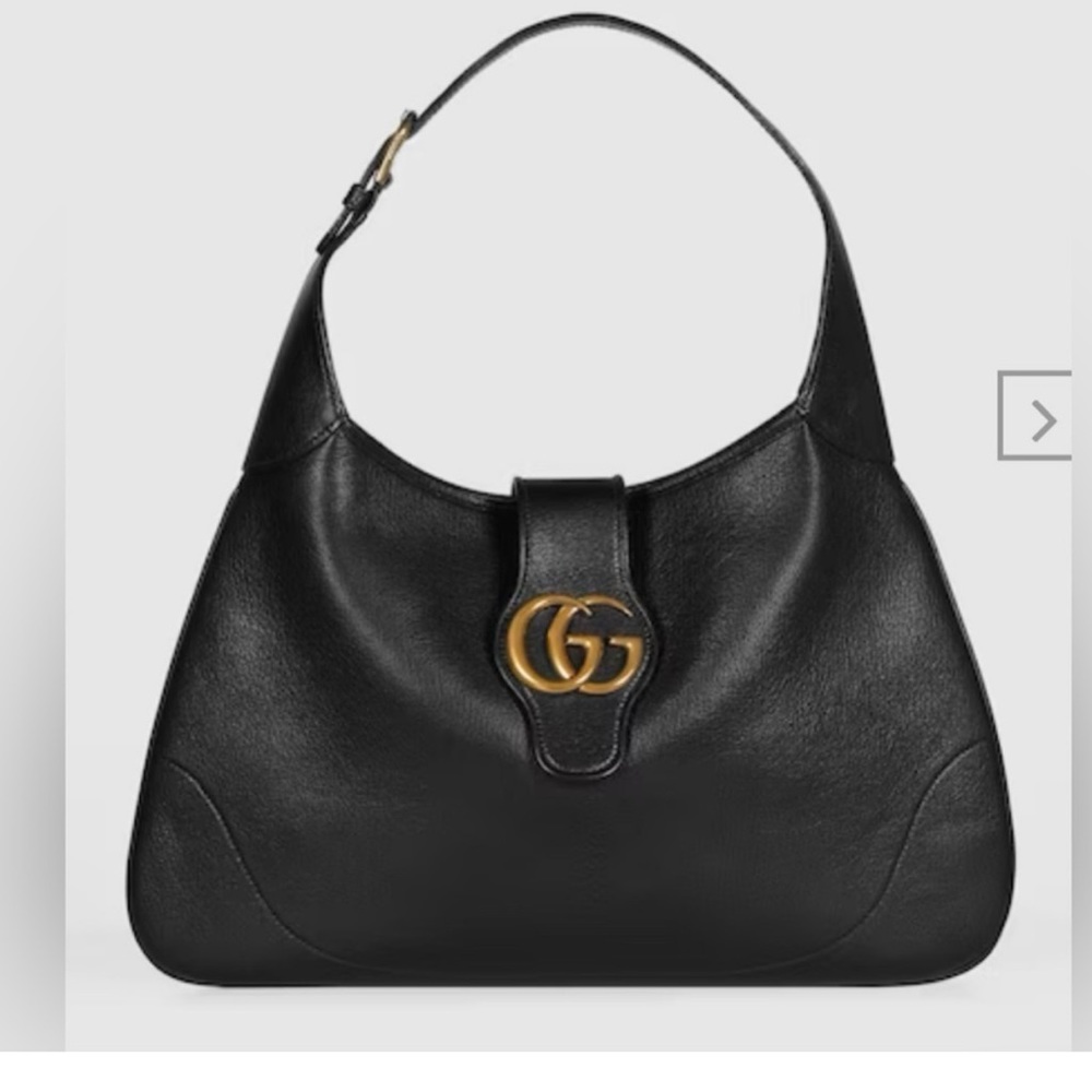 Gucci Aphrodite medium shoulder and crossbody bag, black leather, gold logo